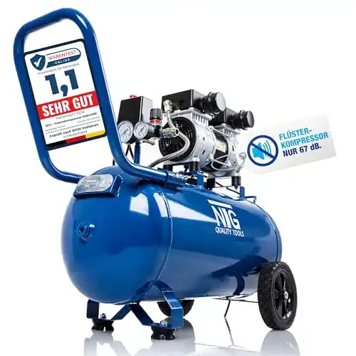 Kompressor 50l NTG Silent Kompressor 9 Bar 50 L Tank 1470W