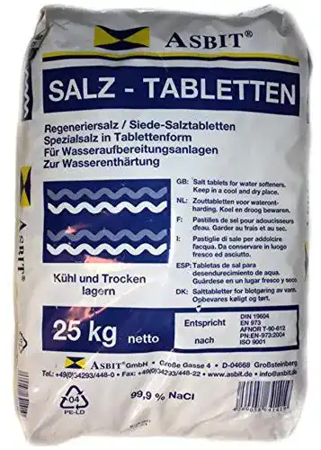 Regeneriersalz ASBIT Tabletten für Wasserenthärter, 25 kg Sack
