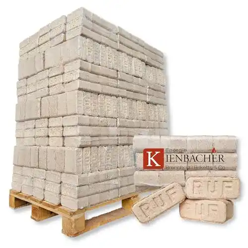 Holzbriketts Energie Kienbacher 1000 kg Palette mit 100 Beuteln à 10 kg