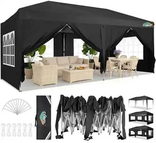Faltpavillon 3×6 COBIZI – Wasserdicht und Klappbar für Events