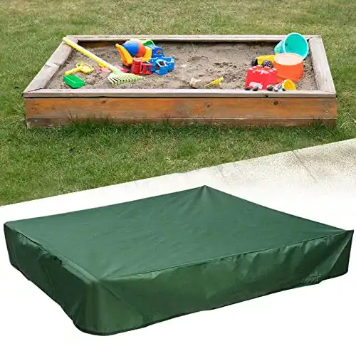Wasserdichte Sandkastenabdeckung Jokily 120×120 cm für Schutz und Hygiene