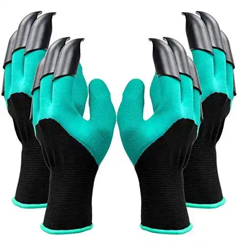 Gartenhandschuhe Oranlife – 2 Paar mit Krallen für Gartenarbeiten