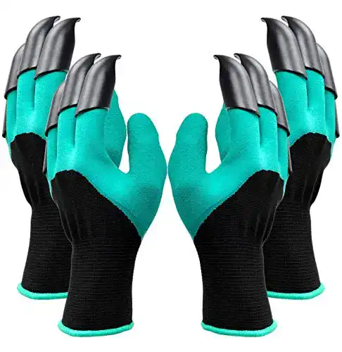 Gartenhandschuhe Oranlife – 2 Paar mit Krallen für Gartenarbeiten