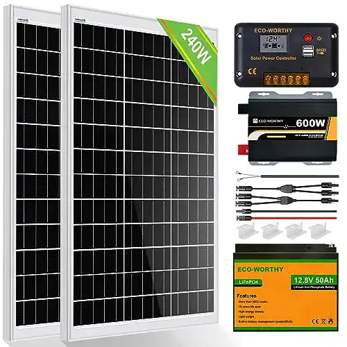 ECO-WORTHY 240W Solaranlage für Wohnmobile – Komplettset