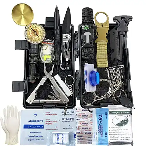 Survival-Kit Auriver 24 in 1 für Outdoor-Aktivitäten und Erste Hilfe