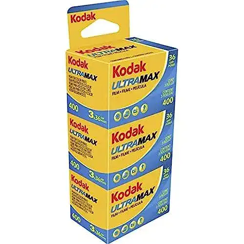 Kodak KOD103202 Ultra Max 400 Negativfilm 35 mm – Tripack