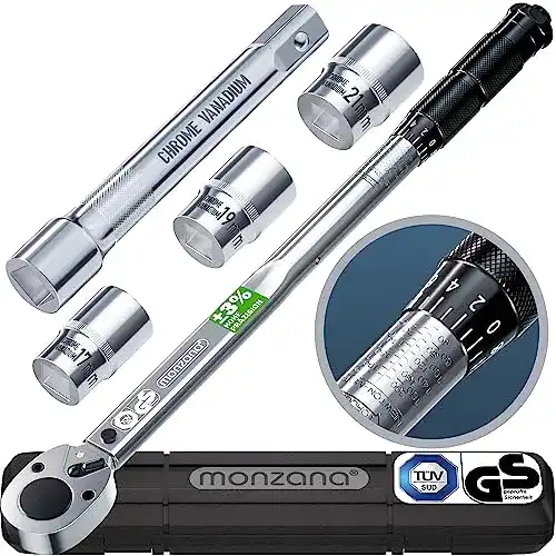 Drehmomentschlüssel Monzana 6-teiliges Set 40-210 Nm mit TÜV-Zertifizierung