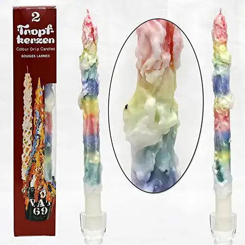 Jeka Tropfkerzen 2er Set – Ebersbacher Kerzen in bunt 25 x 25 cm