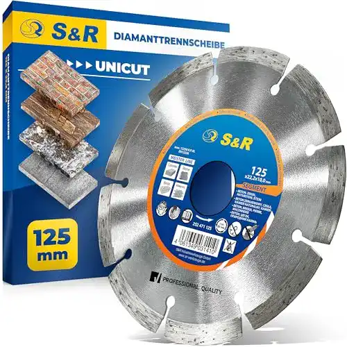 Diamanttrennscheibe S&R 125 x 22,2 mm, Profi Qualität