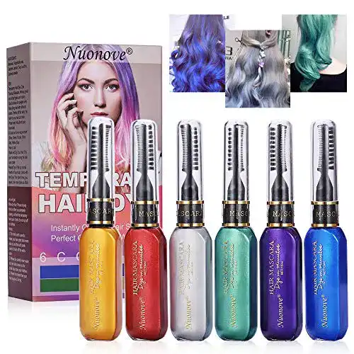 Haar-Mascara Nuonove Haarkreide – Temporäre Haarfarbe in 6 Farben