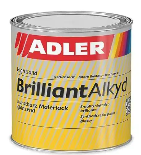 Kunstharzlack Adler Brilliantalkyd in Weiß 125 ml glänzend
