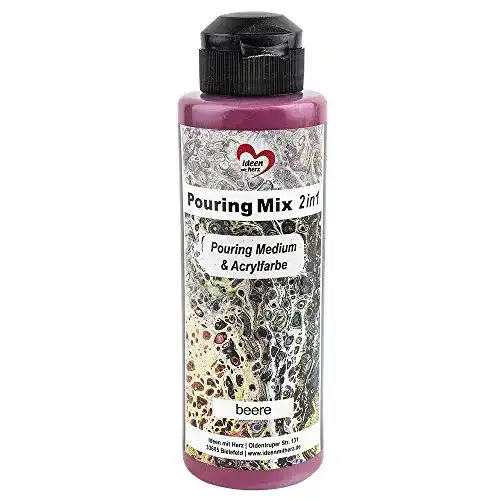 Pouring Farben Ideen mit Herz Pouring Mix 2in1 – Pouring Medium