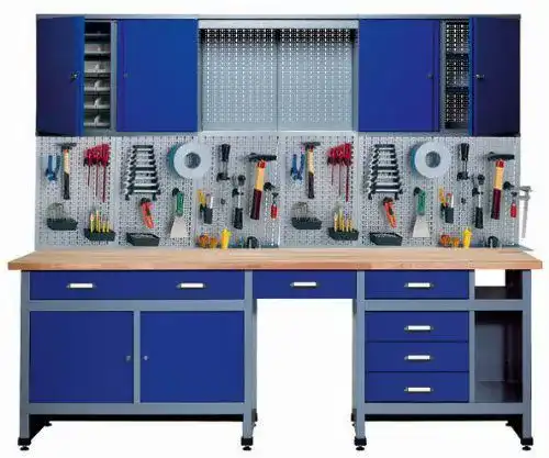 Werkbank Küpper Sparset 70412-7 mit Breite 240 cm in Ultramarinblau