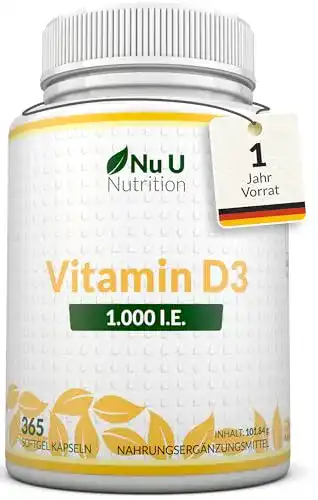 Vitamin D3 1000 I.E. Tabletten von Nu U Nutrition