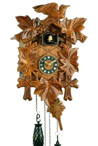 Pendeluhr Eble Kuckucksuhr aus Echtholz mit Quartzwerk