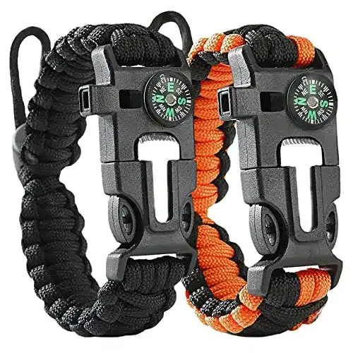 Flintronic Paracord Survival Armband Kit 5-in-1 für Outdoor-Abenteuer