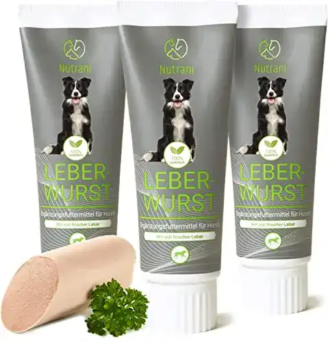 Hundeleberwurst Nutrani für Hunde in Tube 3 x 75 g