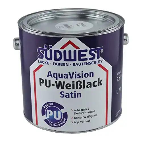 Weißlack Südwest Verlag AquaVision PU-Satin 2,5 Liter