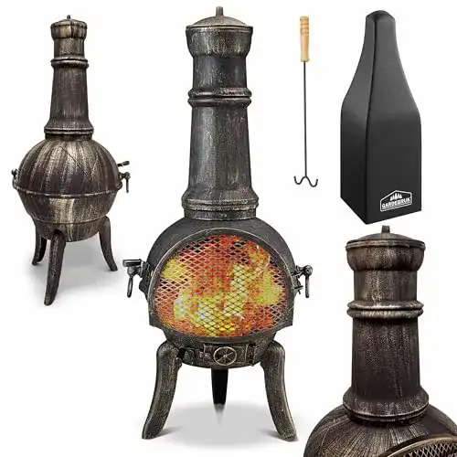 Terrassenofen aus Gusseisen mit Schürhaken von Gardebruk, 28 kg