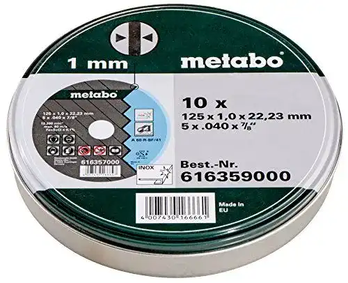 Trennscheibe 125 Metall Metabo SP 125 x 1,0 x 22,23 für Edelstahlbearbeitung