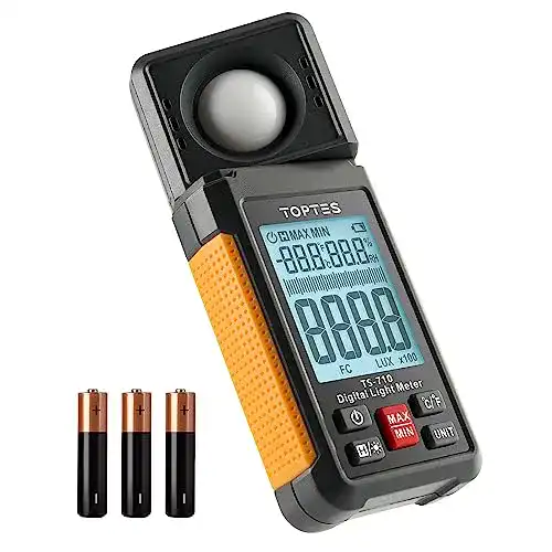 Luxmeter TopTes TS-710 mit drehbarem Sensor für präzise Lichtmessungen