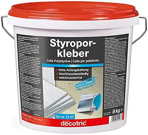 Styroporkleber Decotric 1103001 für Renoviervlies und Styropor, 8 kg