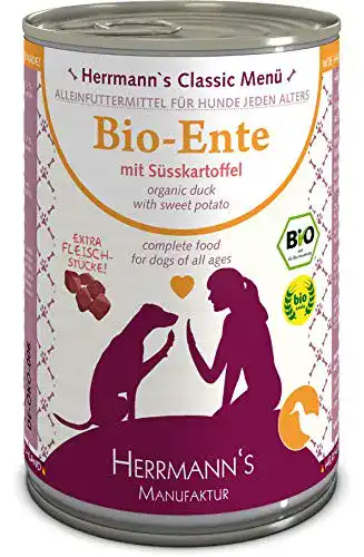Herrmanns Bio Hundefutter Ente Menü für Hunde