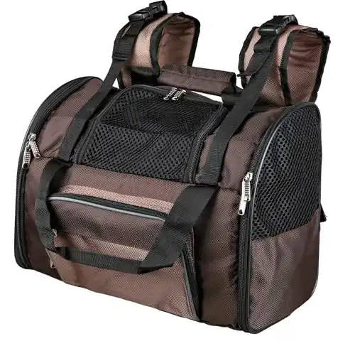 Trixie Hundebox Rucksack Shiva, 41 x 30 x 21 cm, braun