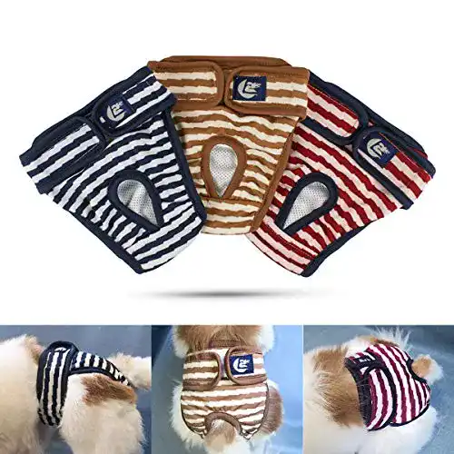 Namsan Hundewindeln Waschbare Schutzhosen für Hündinnen im 3er Pack