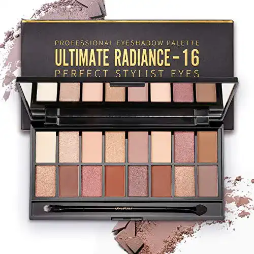 Lidschatten Palette OnlyOily mit 16 Farben in Matt, Schimmer und Glitzer