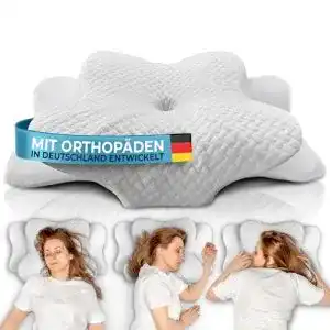 Anti-Schnarch-Kissen Glückstoff – Orthopädisches Kissen für besseren Schlaf