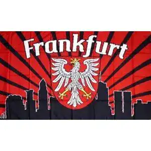 Eintracht Frankfurt Fahne 90 x 150 cm mit Skyline Design