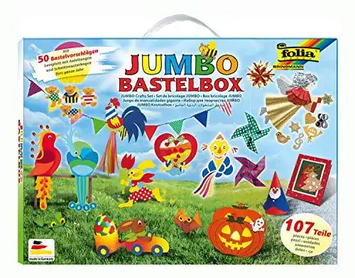 Bastelset folia 50915/1 Jumbo Bastelkoffer mit 107 Teilen