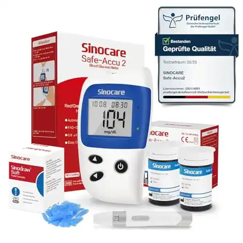 Blutzuckermessgerät Sinocare Safe Accu2 Zuckermessgerät für Zuhause