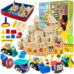 Spielsand Crosofmi Magic Sand Set für Kinder Faltbarer Sandkasten