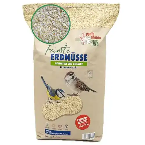 Vogelfutter Erdnüsse von Pauls Mühle für Vögel, 10 kg