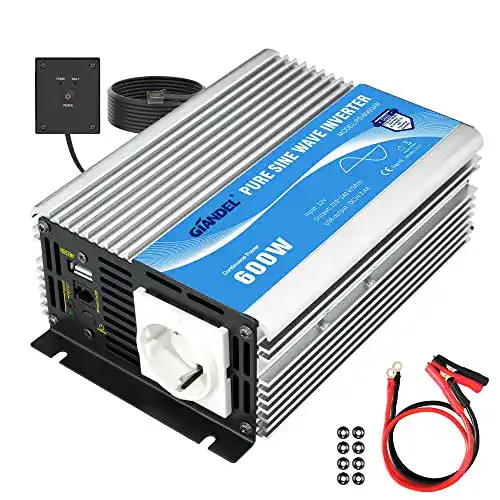 Sinuswechselrichter GIANDEL 600W reiner Sinus für mobile Anwendungen
