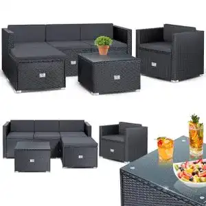 Rattansofa Kesser Polyrattan Lounge Aruba – Gartenmöbel Set