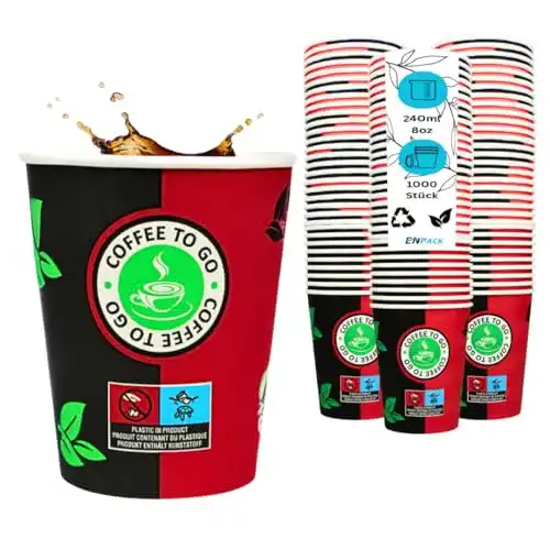 Einwegbecher Enpack 1000 Kaffeebecher 80 mm