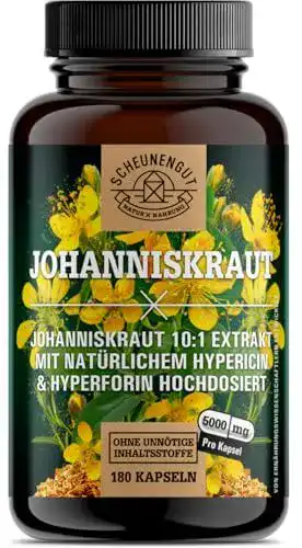Johanniskraut Kapseln von Scheunengut – 180 Stück, 5000mg