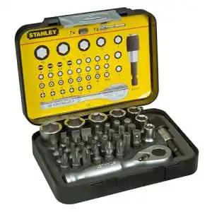 Mini-Ratschen-Set Stanley 1/4″ Bit-Satz 1-13-906, 39-teilig im Koffer