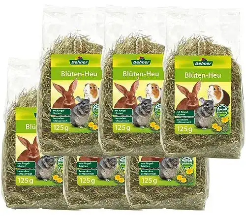 Kaninchen-Heu Dehner Nagersnack Blüten-Mix für Zwergkaninchen und Nager