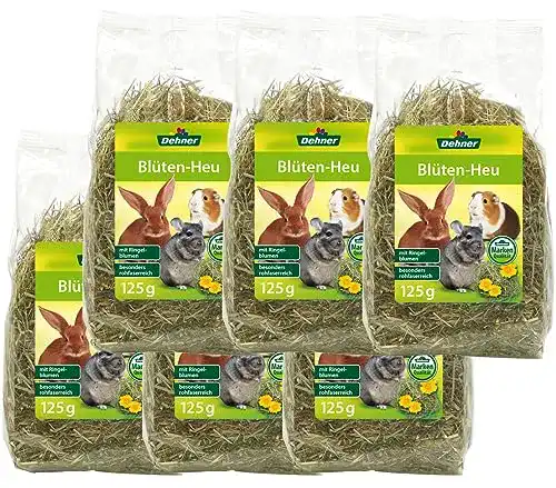 Kaninchen-Heu Dehner Nagersnack Blüten-Mix für Zwergkaninchen und Nager