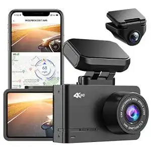 Dashcam 4K WOIFBOX für Auto mit Front- und Heckaufnahme