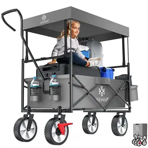 Bollerwagen mit Dach von Kesser faltbarer Handwagen für Transport