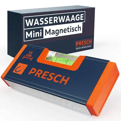 Magnetwasserwaage Presch Mini 11cm mit verstärktem Magnet