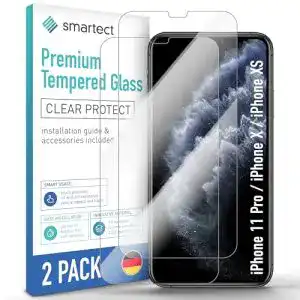 Smartect Panzerglas für iPhone 11 Pro – 2 Stück, klar, HD Schutzfolie