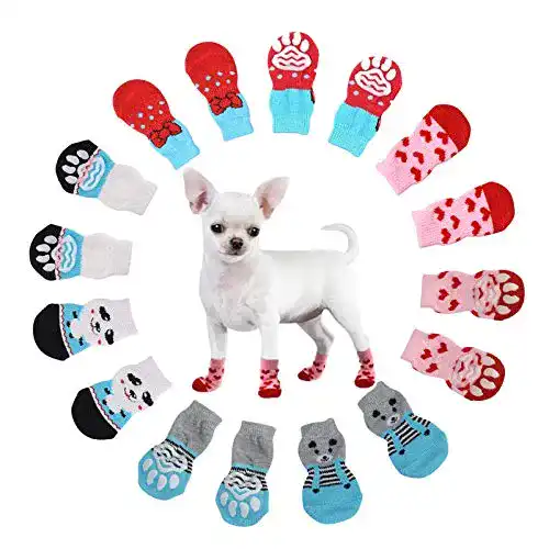 Hundesocken Heiqlay Anti-Rutsch für Katzen und Hunde zum Pfotenschutz