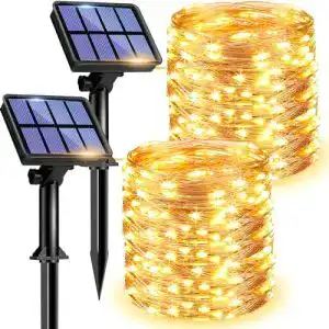Solar Lichterkette litogo 2 Stück für Außen, 12 Meter LED Beleuchtung