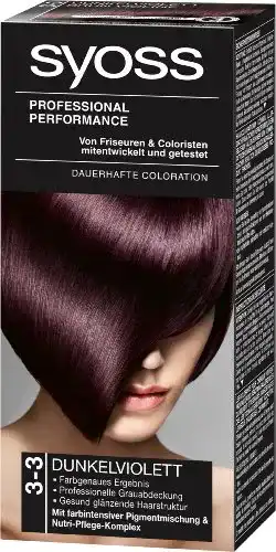 Syoss Haarfarbe Color 3-3 Dunkelviolett für dauerhafte Coloration